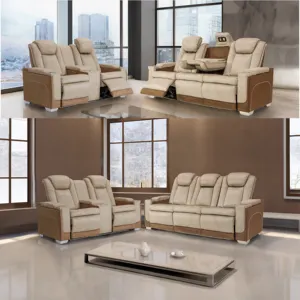Luxus wohnzimmer wohnmöbel samt stoff elektrisch power liege sofa 3 2 1 sitze modernes sofa-set