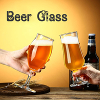 Verre à bière Pilsner soufflé à la main avec logo personnalisé, verre à vin artisanal transparent, nouvelles caractéristiques pour bars et restaurants, idéal pour les fêtes