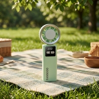Portable Pocket Handheld Fan 3600mAh Power Bank Rechargeable High Speed USB Mini Fan for Travel Camping Office Use