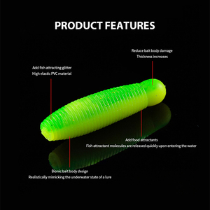Señuelo de Pesca de Alta Calidad Ned Rig, Cebo Artificial de PVC Suave para Agua Salada, 4cm 2.7g 5cm 6.3g, Señuelo de <span class=keywords><strong>Gusano</strong></span> de Plástico Blando Hundible - Product Image 5
