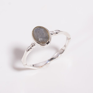 Bague en argent sterling 925 Bague minimaliste en pierre précieuse améthyste coupe ovale, bijoux en pierres précieuses en argent, bijoux en argent antique - Product Image 5