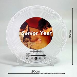 Adorno Acrílico Personalizado de Fábrica con Temática Musical, Exhibidor de Discos de Vinilo, Decoración con Foto, Regalo de Cumpleaños, Adorno Creativo para Mesa - Product Image 4