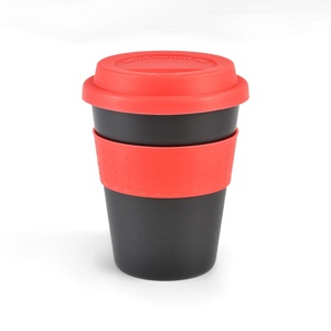 Tasse de voyage en fibre de bambou 12OZ tasse à café en paille de blé avec couvercle en <span class=keywords><strong>plastique</strong></span> réutilisable <span class=keywords><strong>jetable</strong></span> pour l'eau café grande idée cadeau - Product Image 4