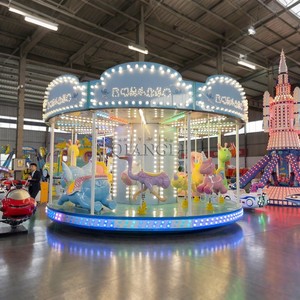 Thu hút công viên giải trí cưỡi trẻ em trò chơi cơ khí nhỏ vui vẻ đi vòng Carousel Rides cho trẻ em - Product Image 1