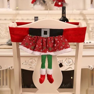 3 Colors Elf Girl Skirt Belt Buckle Decorative <b>Chair</b> Slipcovers Home Ornaments Christmas <b>Dining</b> <b>Chair</b> <b>Covers</b> Decorative Bows - Product Image 5