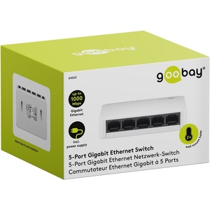 GooBay 5-Port Gigabit Ethernet Network Switch With Led <b>Indicators</b> For Home Office Use - Product Image 2