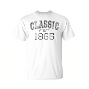 T-shirt de style vintage « Born in 1965 », classique depuis 1965, t-shirt promotionnel pour anniversaire - Product Image 2