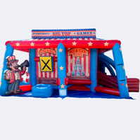 Stand de jeu gonflable écologique pour enfants, jeu de lancer d'anneaux pour fête en plein air, foire, amusement, taille personnalisable