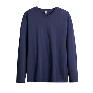 <span class=keywords><strong>T</strong></span>-<span class=keywords><strong>Shirt</strong></span> da <span class=keywords><strong>Uomo</strong></span> in Puro Cotone Traspirante, Casual, Slim Fit, <span class=keywords><strong>Scollo</strong></span> a <span class=keywords><strong>V</strong></span>, <span class=keywords><strong>Manica</strong></span> <span class=keywords><strong>Lunga</strong></span>, Tinta Unita, Vendita all'Ingrosso - Product Image 2