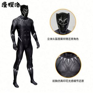 Disfraz de Cosplay de <span class=keywords><strong>Pantera</strong></span> <span class=keywords><strong>Negra</strong></span> T'Challa para Adultos, Talla Grande, Inspirado en TV y Cine, Color Negro, Venta al Por Mayor - Product Image 4
