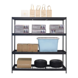 Estantería Metálica Resistente Personalizada de 300 Kg por Nivel, Negra, de 4 Niveles, para Almacenamiento en Garaje o Almacén - Product Image 5