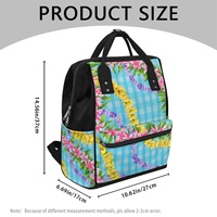 Sac à dos unisexe personnalisé Foru Fashion avec fermeture éclair, doux, personnalisable, imprimé floral tropical hawaïen, doublure en polyester, poignée supérieure