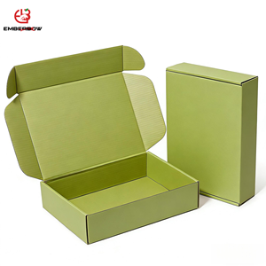 EBB Eco-Friendly Reusable Foldable Hard Corrugated Mailer <b>Box</b> with Custom Logo Printed Paper Packaging for Shoes and Clothes - Product Image 1