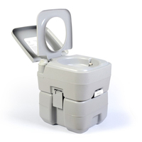Toilette de camping portable avec lavabo, conception économe en eau, toilette extérieure et station de lavage des mains combinées