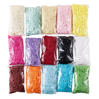 Papier de Remplissage Noir Rose et Couleurs Variées, Papier Froissé Noir, Papier Déchiqueté Écologique pour Emballage