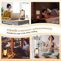 LANJO Lampe chauffe-bougie électrique pliable en verre et métal avec support détachable, minuterie à intensité variable, boîte plus petite pour la fonte de cire