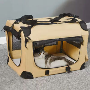 Moda büyük kapasiteli katlanabilir evcil hayvan kafesi araba çantası ve taşınabilir araba taşıyıcı taşınabilir köpek sırt çantası açık seyahat Pet bavul - Product Image 3