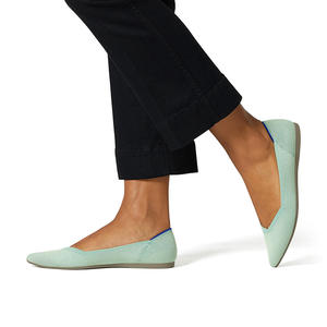 Nouvelles chaussures bateau pour femmes en tissu extensible à semelle souple, fabriquées avec des matériaux écologiques en plastique, tissage volant - Product Image 3