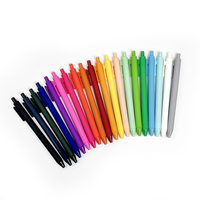 Stylos à bille en gel multicolores en plastique bon marché pour l'école, avec logo personnalisé imprimé OEM rétractable pour la papeterie