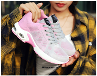 Chaussures de course pour femmes en tissu tissé souple et confortable à lacets, tendance mode, respirantes, style marche