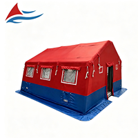 Tente gonflable d'urgence pour sauvetage incendie, à structure pneumatique, double couche, en PVC Oxford, imperméable, pour secours en cas de catastrophe, taille personnalisée