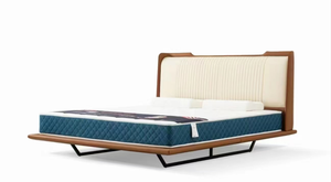 Mobilier de maison moderne et luxueux pour chambre à coucher tête de lit souple cadre en bois massif lit rembourré ensemble chambre d'hôtel de taille Queen King Size - Product Image 2