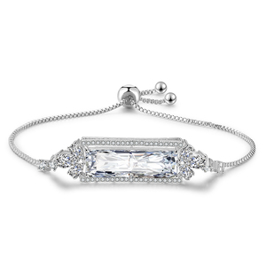 เครื่องประดับ BP2124 rakol สร้อยข้อมือเงินลายหินเซอร์โคเนียทองเหลืองทรงลูกบาศก์สำหรับสาวๆ - Product Image 1