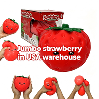 Mainan Squishy Stroberi Lucu Ukuran Besar 15*12cm dari Gudang USA, Mainan Sensorik Pereda Stres, Squishy Jumbo untuk Meredakan Stres