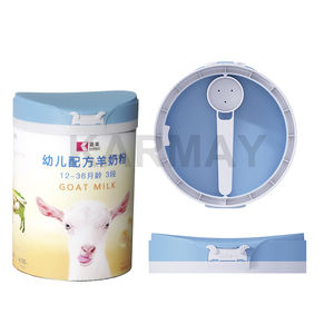 Smart Lid Plastic 13CM Round <b>Goat</b> <b>Milk</b> <b>Powder</b> Tin Lid Built-in Spoon Ready-to-feed - Product Image 1