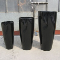 Ensemble de pots de fleurs modernes en métal, argent, noir, bronze, design minimaliste, jardinières d'intérieur, finition chromée