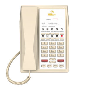 <span class=keywords><strong>Téléphone</strong></span> analogique filaire de luxe noir pour chambre d'hôtel, nouveau modèle avec numérotation grand format et fonction étanche - Product Image 2