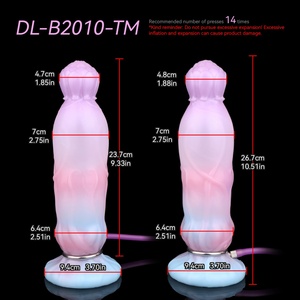 Colorful Flower Inflatable <b>Dildo</b> With Big Knot Beginner Silicone Inflatable Butt Plug for Anal Training Stretching Adult Sex Toy - Product Image 6