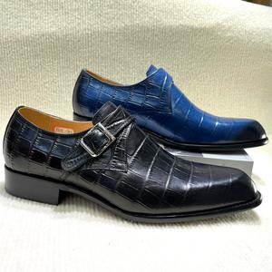 उच्च गुणवत्ता वाले प्लेड वास्तविक चमड़े के पुरुषों के भिक्षु स्ट्रैप जूते जूते जूते जूते जूते जूते - Product Image 5