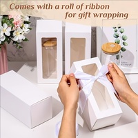 Boîte cadeau personnalisée avec logo imprimé en couleur et ruban pour verres à boire de 12 oz, 16 oz, 20 oz, boîte d'exposition pour verres à boire
