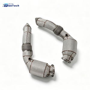 Downpipe turbo haute performance pour BMW E71 X5M X6M 4.4T S63 avec bouclier thermique, tuyau d'échappement racing avec filtre à catalyseur 200 cellules Euro 5 - Product Image 5