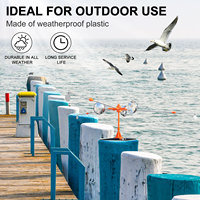 Répulsif Solaire pour Oiseaux, Éloigne-Oiseaux Extérieur, Rotation Automatique à 360 Degrés, Plusieurs Sons, Dispositif Anti-Pigeons pour le Contrôle des Volailles