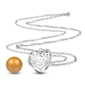 Novedoso Collar con Llamador de Ángeles Estilo Jaula para Perlas y Bola de Armonía Mexicana con Sonido de Ángel - Product Image 4