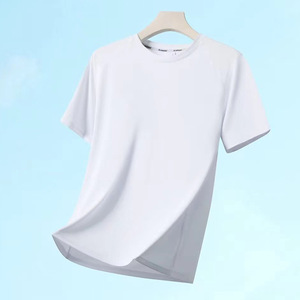 Camiseta de manga corta deportiva de verano para hombre, camiseta de secado rápido de 180 gramos, informal, personalizable, en blanco para publicidad de actividades de equipo - Product Image 1
