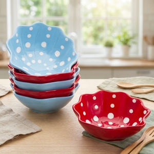Plat à pudding rond en céramique blanche rayée, durable, <span class=keywords><strong>pour</strong></span> la cuisine, avec motif imprimé, en grès, idéal <span class=keywords><strong>pour</strong></span> la cuisson - Product Image 1