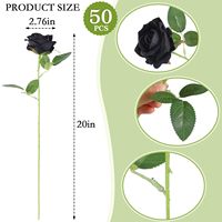 Mawar buatan hitam dengan batang kustom hitam mawar buatan panel bunga hydrangea untuk dekorasi liburan