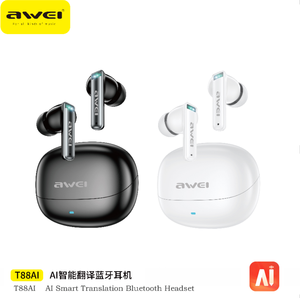AWEI T88 Audífonos con Traducción Inteligente por IA, Resistentes al Agua IPX6, Control Táctil y Carga Tipo-C - Product Image 2