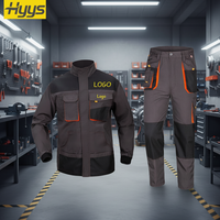 Traje de Trabajo Mecánico Resistente con Múltiples Bolsillos, Overol Duradero, Ropa de Trabajo de Seguridad para la Construcción, Chaqueta y Pantalones para Hombre