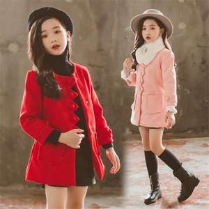 Vêtements en gros de marque sans nom : Manteaux pour enfants en fausse fourrure de marque avec boutons - Product Image 2