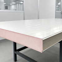 Panneau de salle blanche phénolique ignifuge avec âme à faible émission de fumée pour systèmes de murs et de plafonds isolés