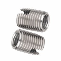 Stainless Steel M8 Fully Threaded Polished Slotted Thread Sleeve Screw Self Tapping Threaded Insert