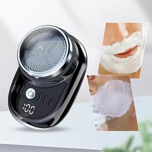 เครื่องโกนหนวดไฟฟ้าขนาดพกพาแบบมินิ ล้างทำความสะอาดได้ ชาร์จซ้ำได้ ไร้สาย ไม่เจ็บ ใช้ได้กับใบหน้าและเครา แบบ Type C พร้อมจอ LCD - Product Image 6