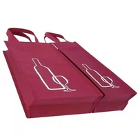 Sac fourre-tout à vin non tissé divisé 4-6 bouteilles réutilisables personnalisées OEM 100 pièces Porte-sac à provisions soluble dans l'eau