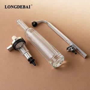 Wholesale Custom Wall-hanging 375ml 500ml 750ml Single Perfume Bar <b>Set</b> Glass Bottle Dispenser with Scale and Holder - Product Image 3