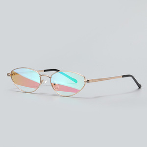 Lunettes de vue anti-lumière bleue œil de chat à monture complète, unisexe, légères, avec verres en résine, pour visage ovale, pour adultes - Product Image 2