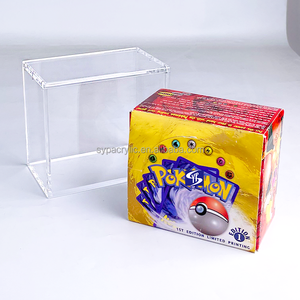 Boîte de présentation en acrylique transparent SYP de 6 mm d'épaisseur pour Pokémon : <span class=keywords><strong>XY</strong></span> : Evolutions Booster Box, couvercle magnétique, résistant aux UV, design aux coins arrondis - Product Image 1
